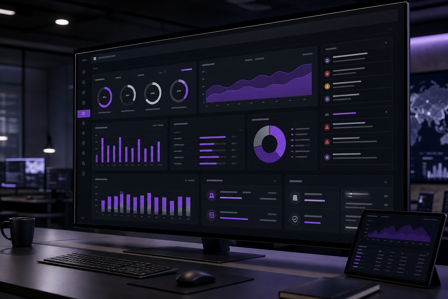 Enterprise AI usage dashboard with model analytics and budget indicators